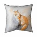 Begin Home Decor 26 x 26 in. Watercolor Fox-Double Sided Print Indoor Pillow 5541-2626-AN461
